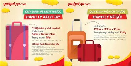 QUY ĐỊNH HÀNH LÝ CỦA VIETJET AIR